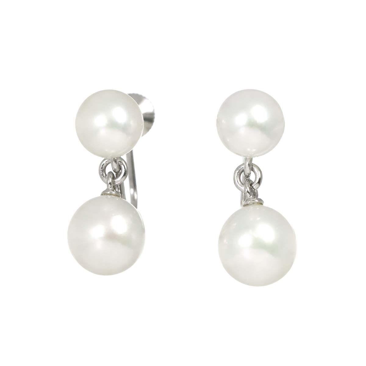 Akoya Pearl 7.1-6.2mm Earrings 18K WG