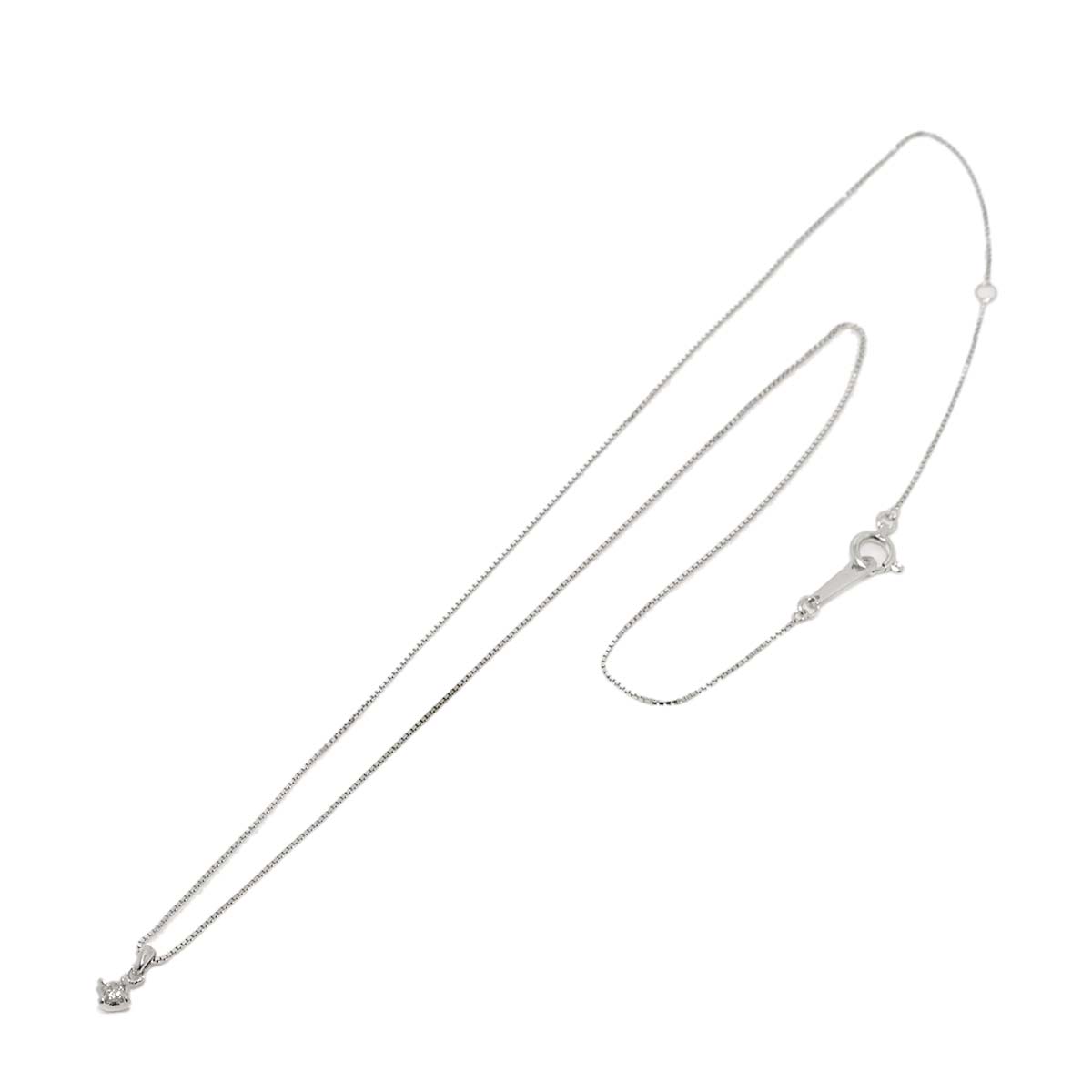 Diamond 0.05ct Necklace 18K WG White gold 750