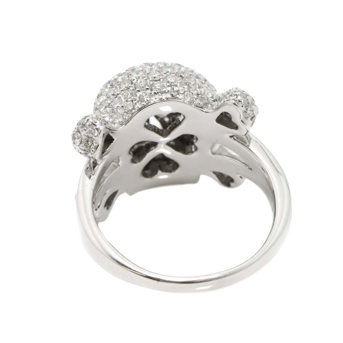 Diamond 1.55ct Ring 18K K18 WG White Gold size6.25-6.5(US)