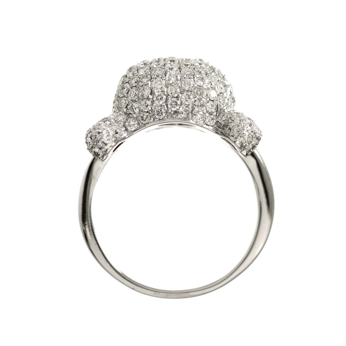 Diamond 1.55ct Ring 18K K18 WG White Gold size6.25-6.5(US)