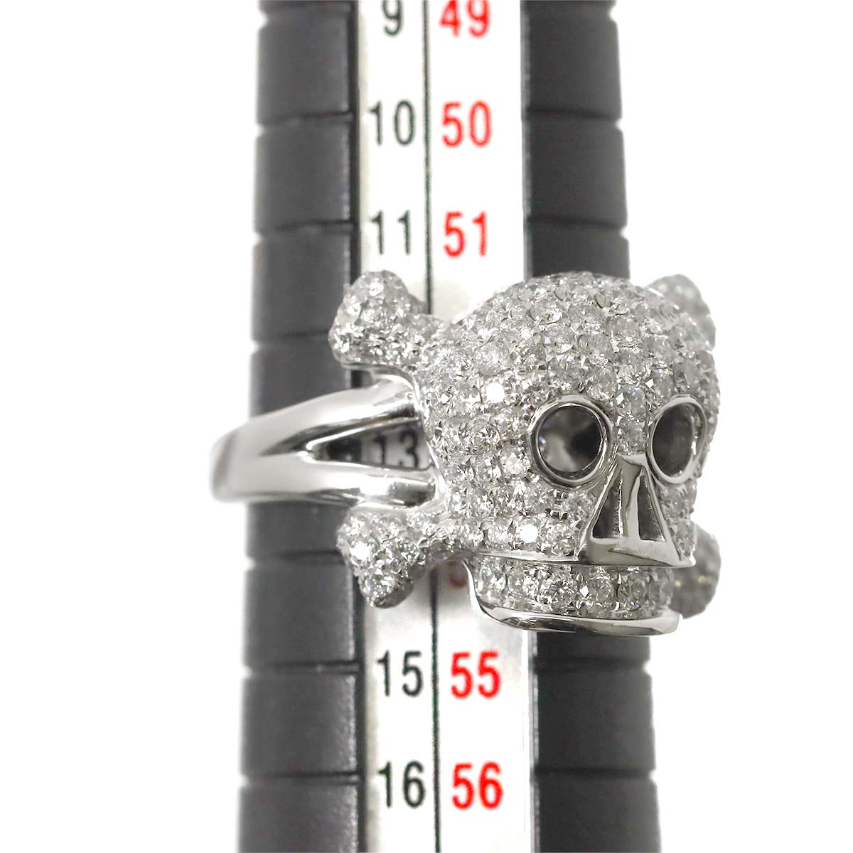 Diamond 1.55ct Ring 18K K18 WG White Gold size6.25-6.5(US)