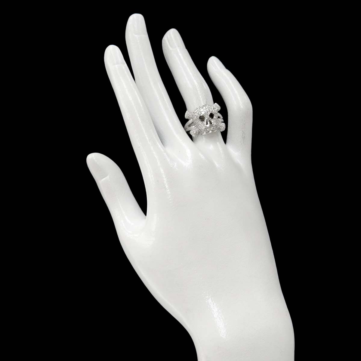 Diamond 1.55ct Ring 18K K18 WG White Gold size6.25-6.5(US)