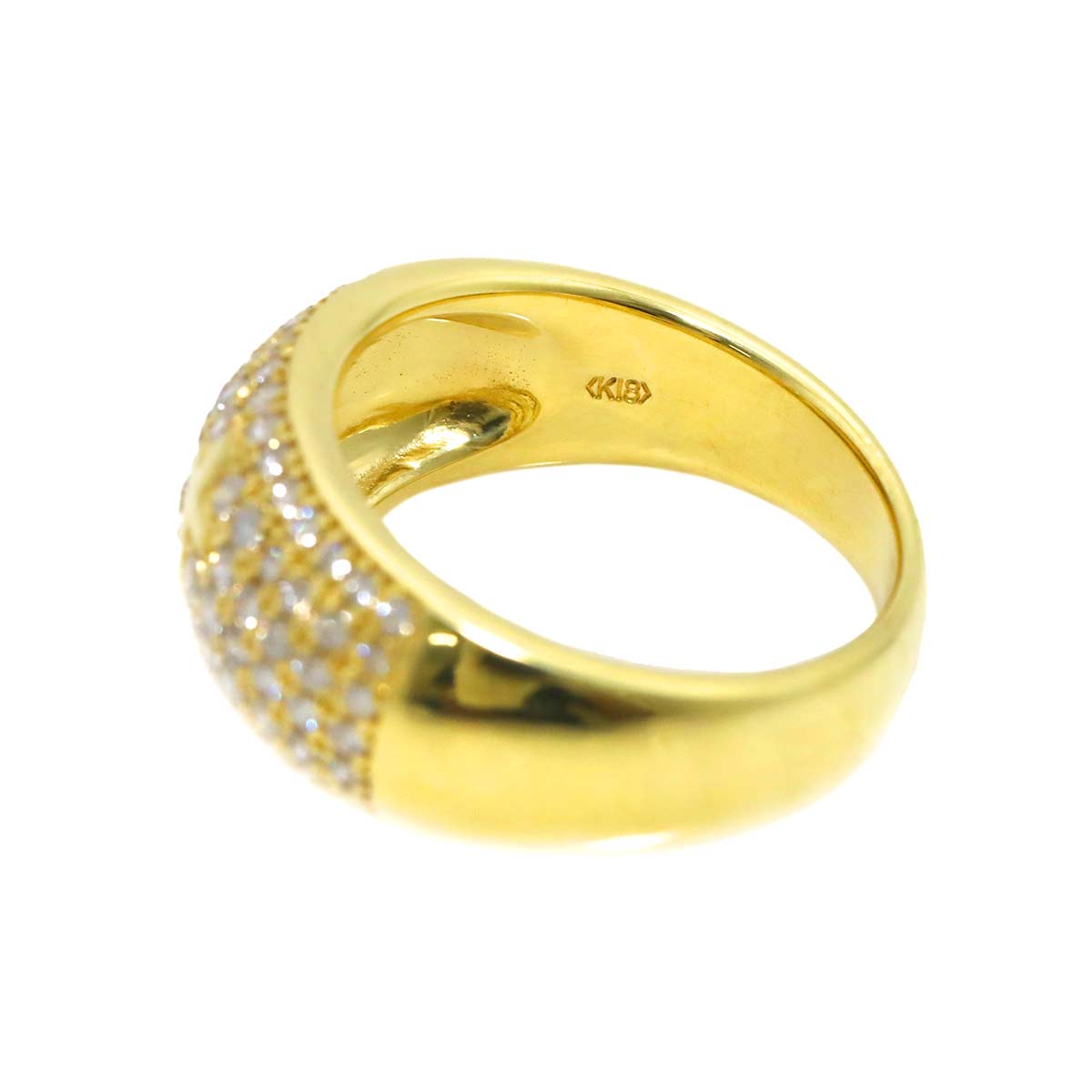 Diamond 0.70ct Ring 18K YG Yellow Gold 750 5.25-5.5(US)