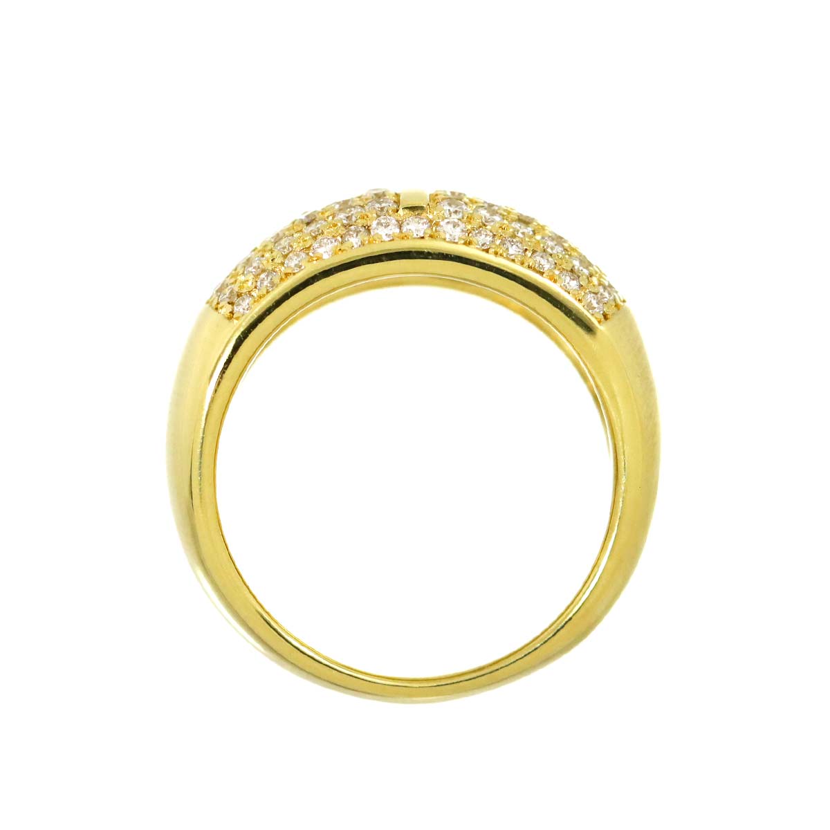 Diamond 0.70ct Ring 18K YG Yellow Gold 750 5.25-5.5(US)