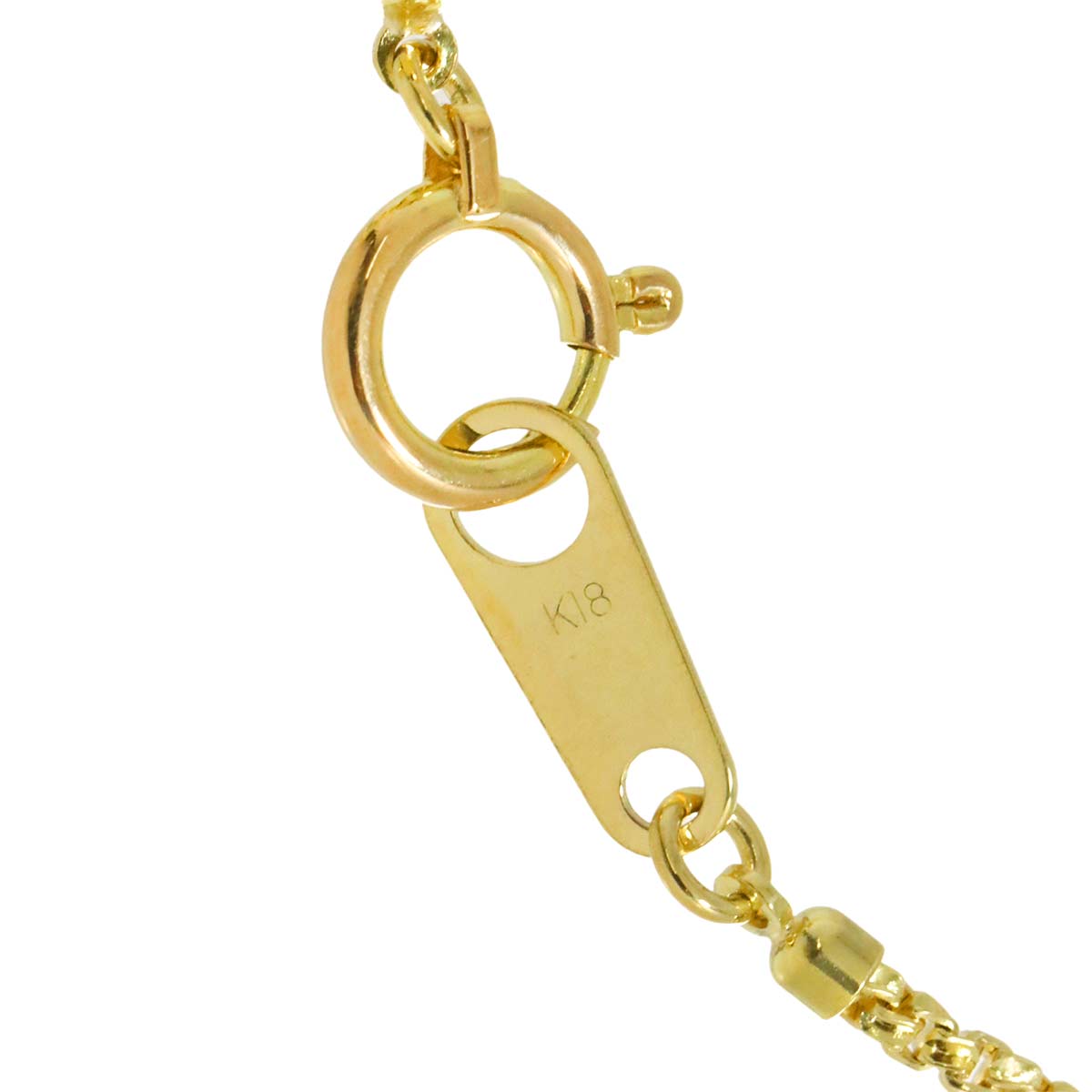 Diamond 0.59ct Necklace 18K K18 YG Yellow Gold 750