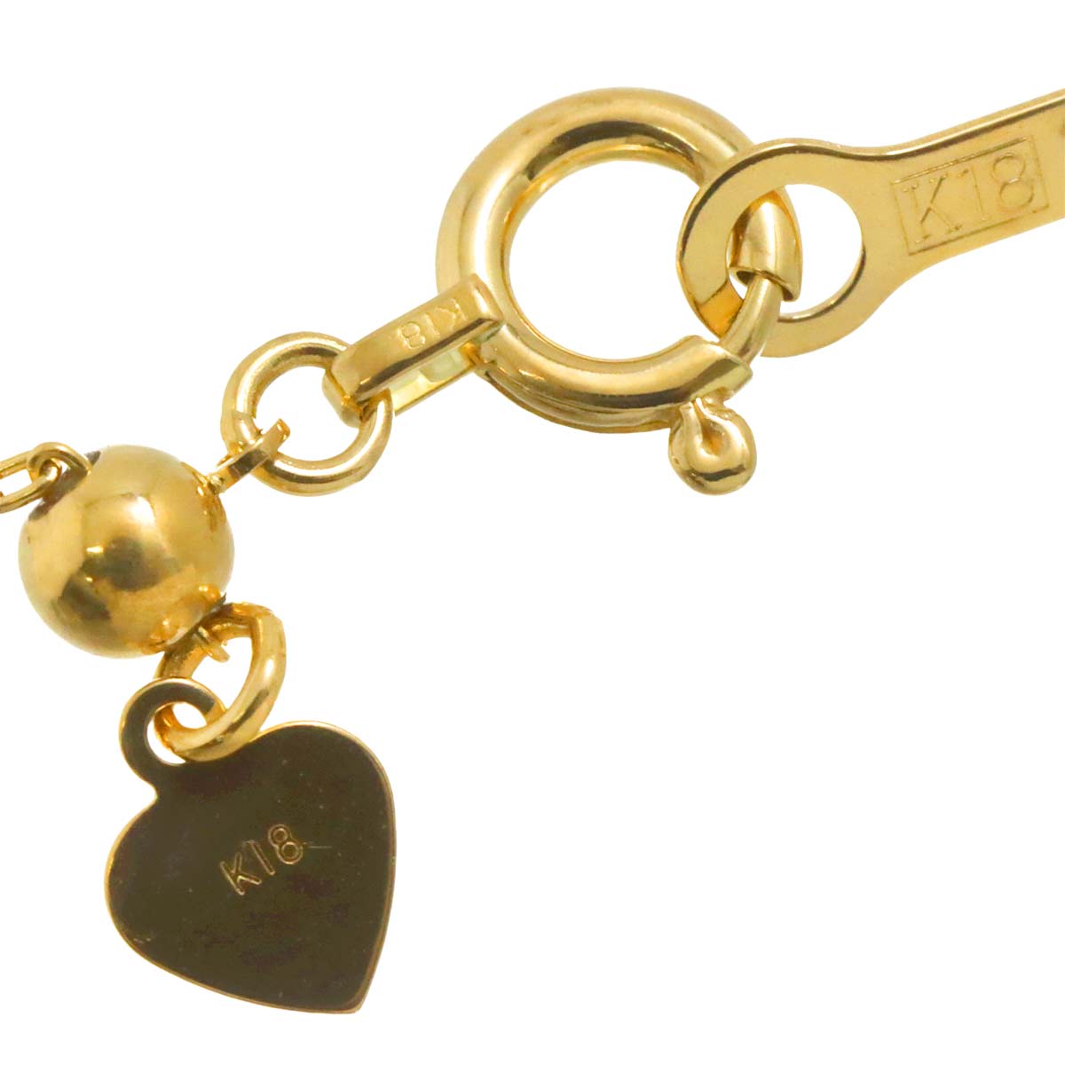 Diamond 0.59ct Necklace 18K K18 YG Yellow Gold 750