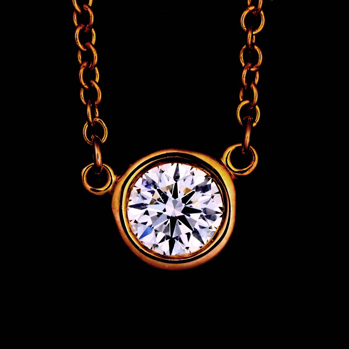 By The Yard Diamond Necklace 18K PG 750