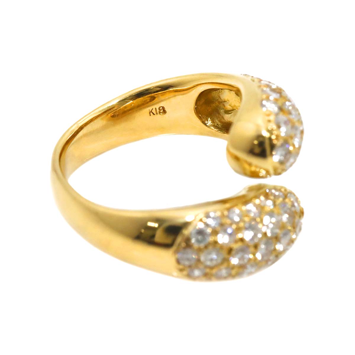 Diamond 1.55ct Ring 18K YG Yellow Gold 750 3.75-4(US)