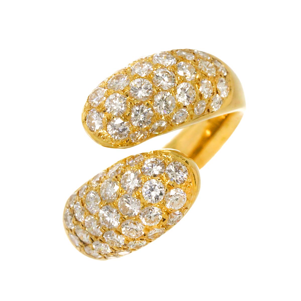 Diamond 1.55ct Ring 18K YG Yellow Gold 750 3.75-4(US)
