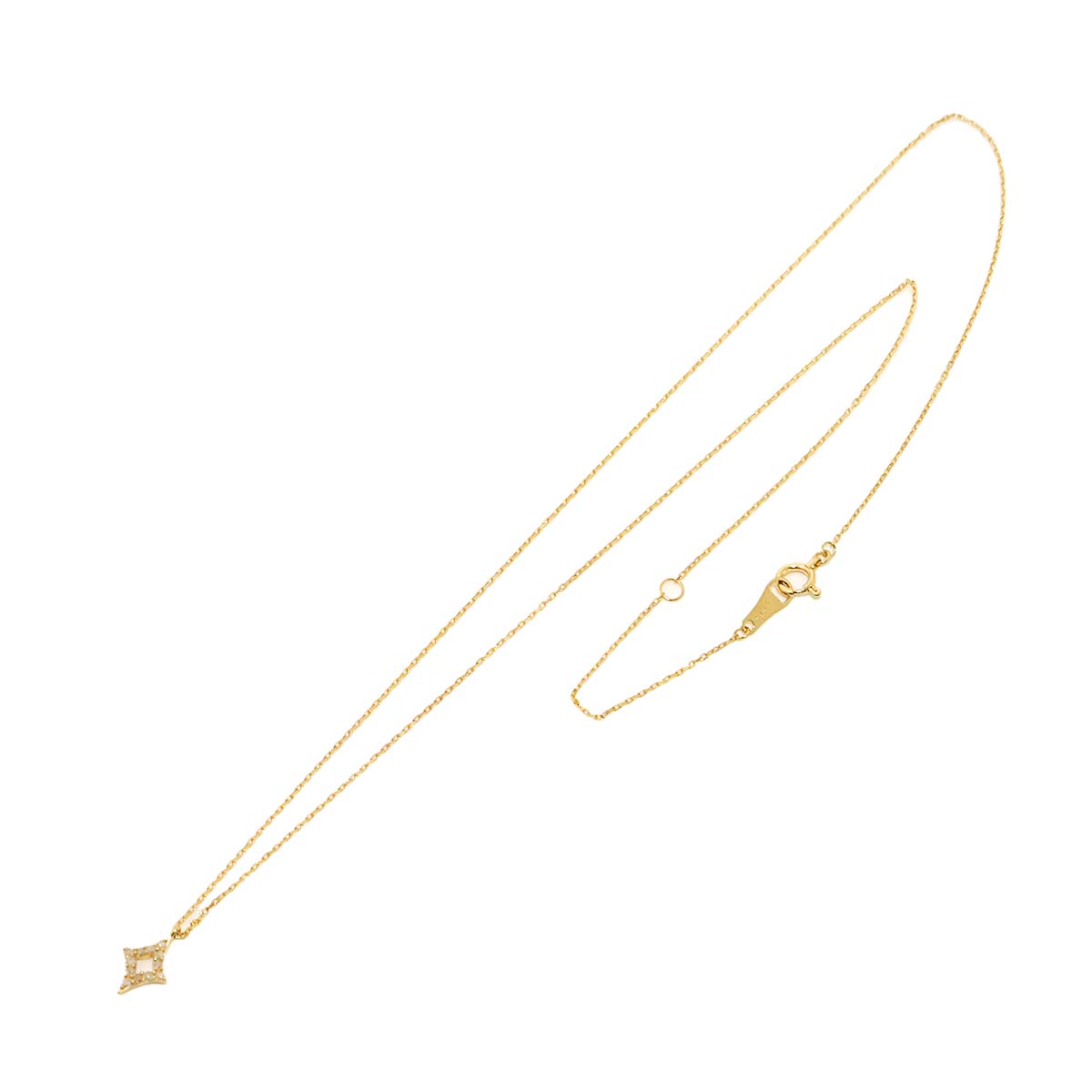 Diamond Necklace 18K YG Yellow Gold 750