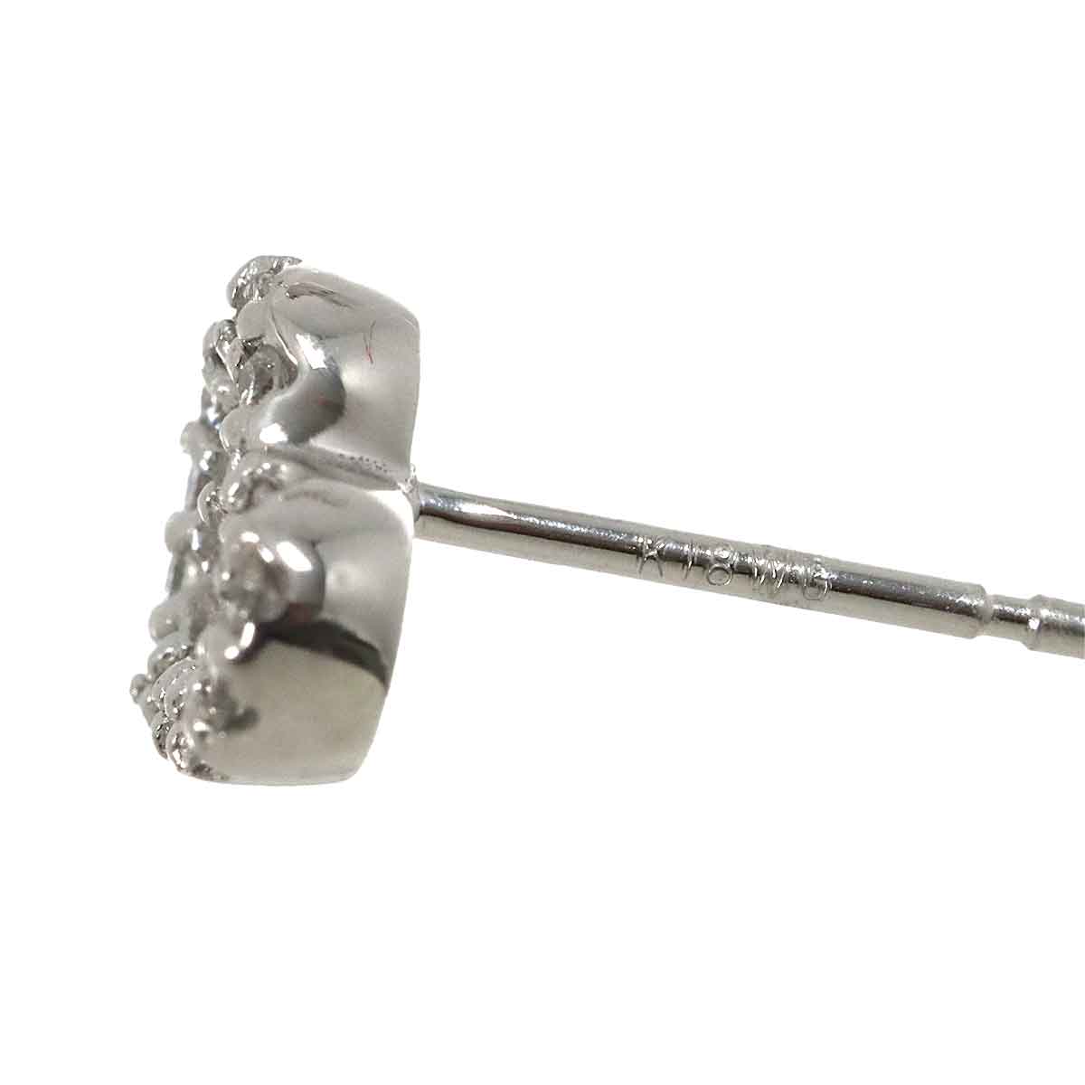 Diamond 0.08ct/0.08ct Earrings Pierced 18K WG 750