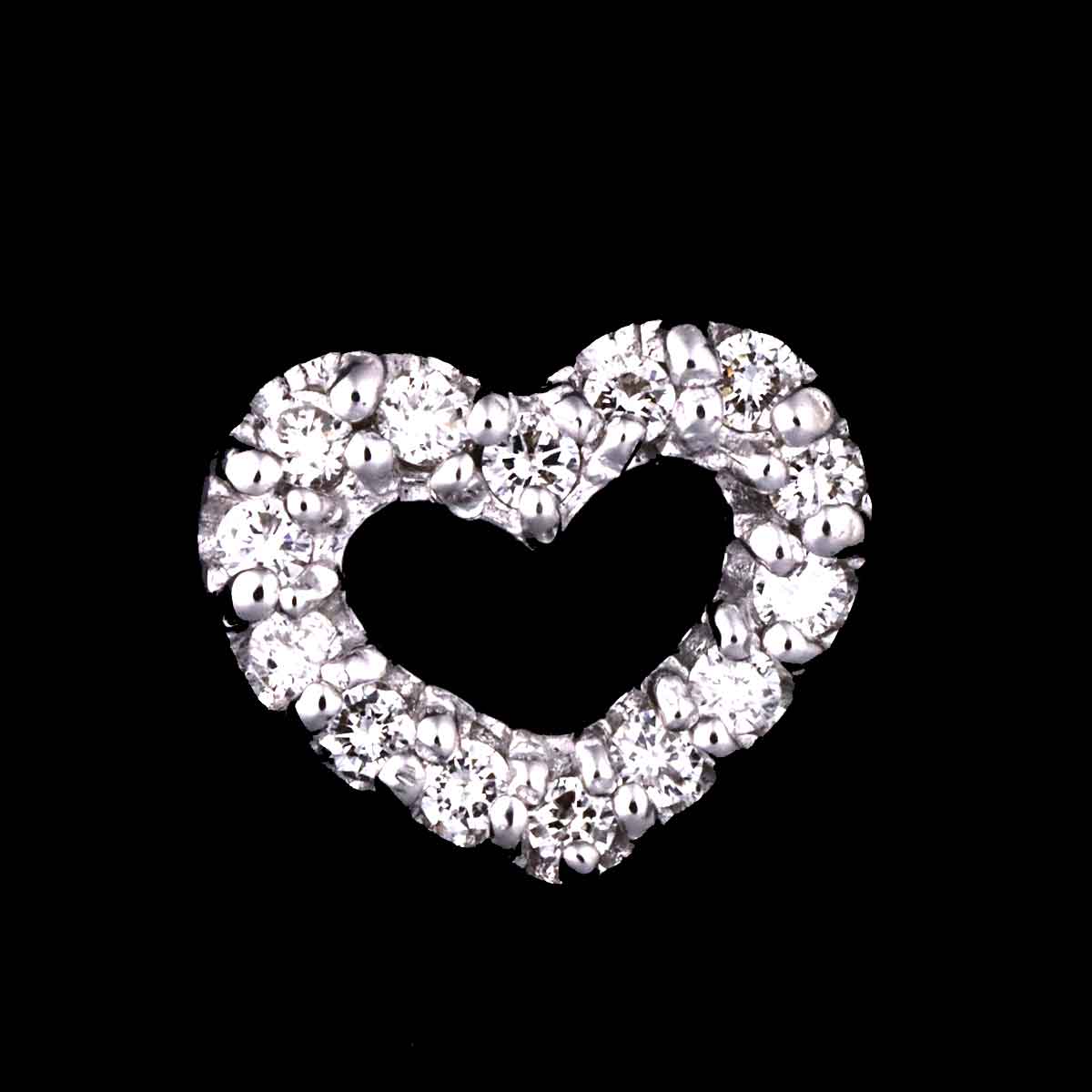 Diamond 0.08ct/0.08ct Earrings Pierced 18K WG 750