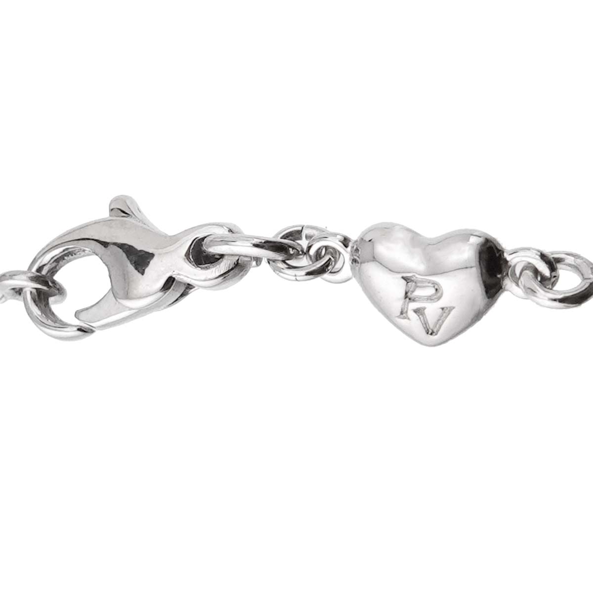 Heart Motif Diamond 0.22ct Necklace 18K White Gold 750