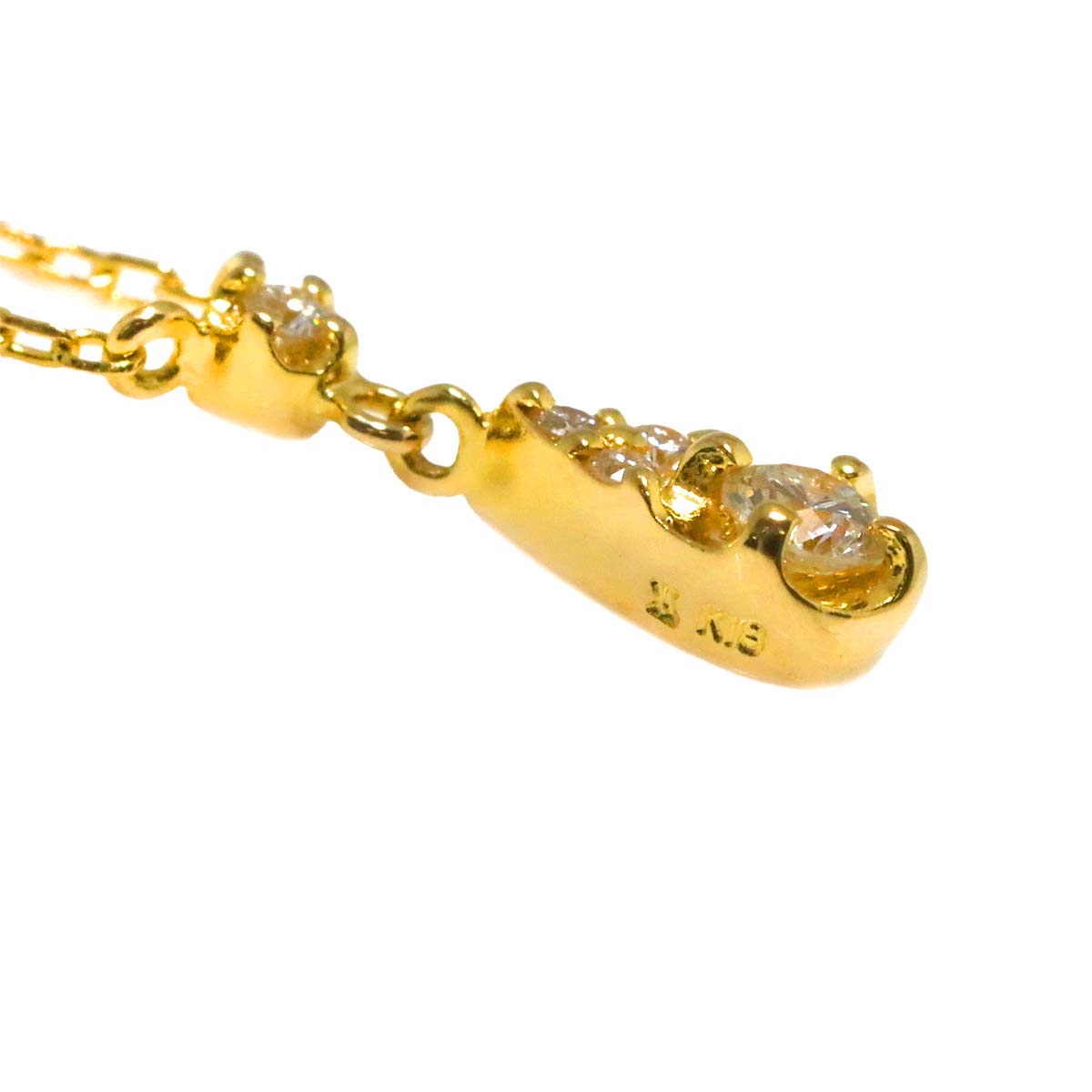 Diamond Necklace 18K Yellow Gold 750