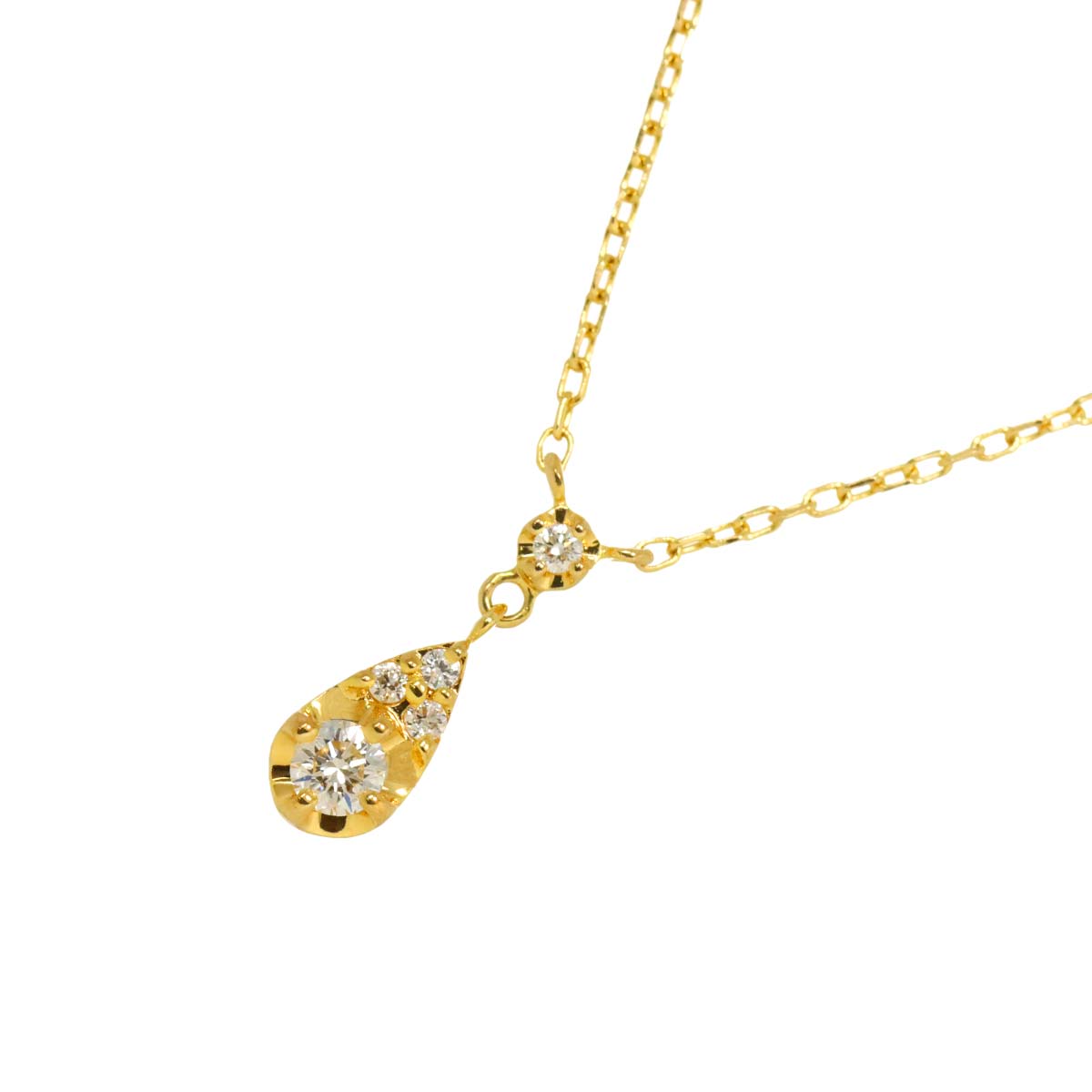 Diamond Necklace 18K Yellow Gold 750