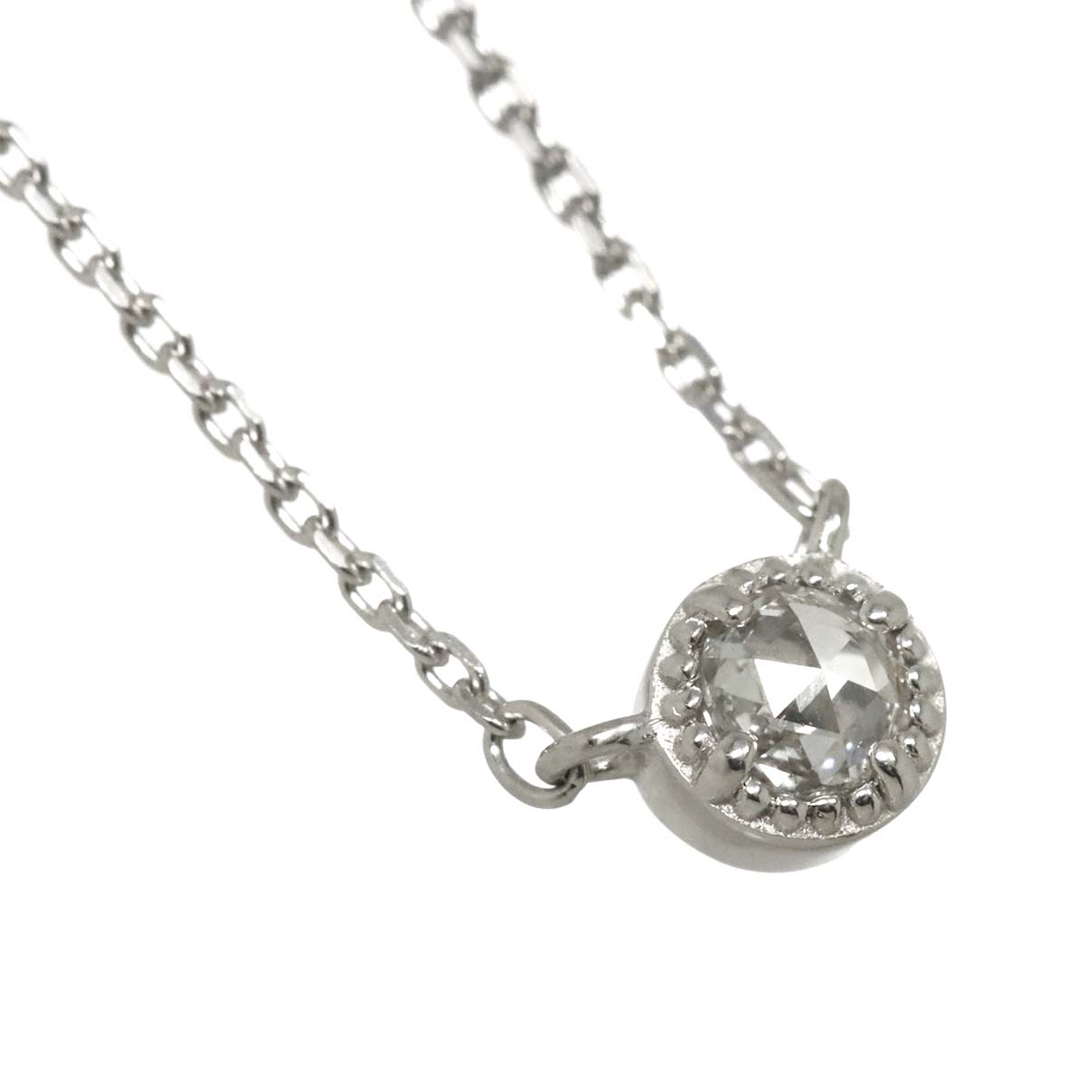 Diamond Necklace 18K White Gold 750