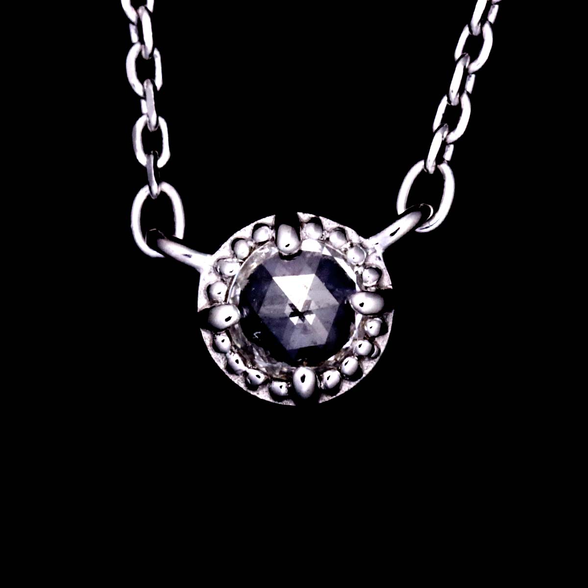 Diamond Necklace 18K White Gold 750