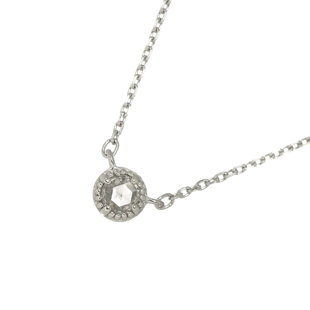 Diamond Necklace 18K White Gold 750