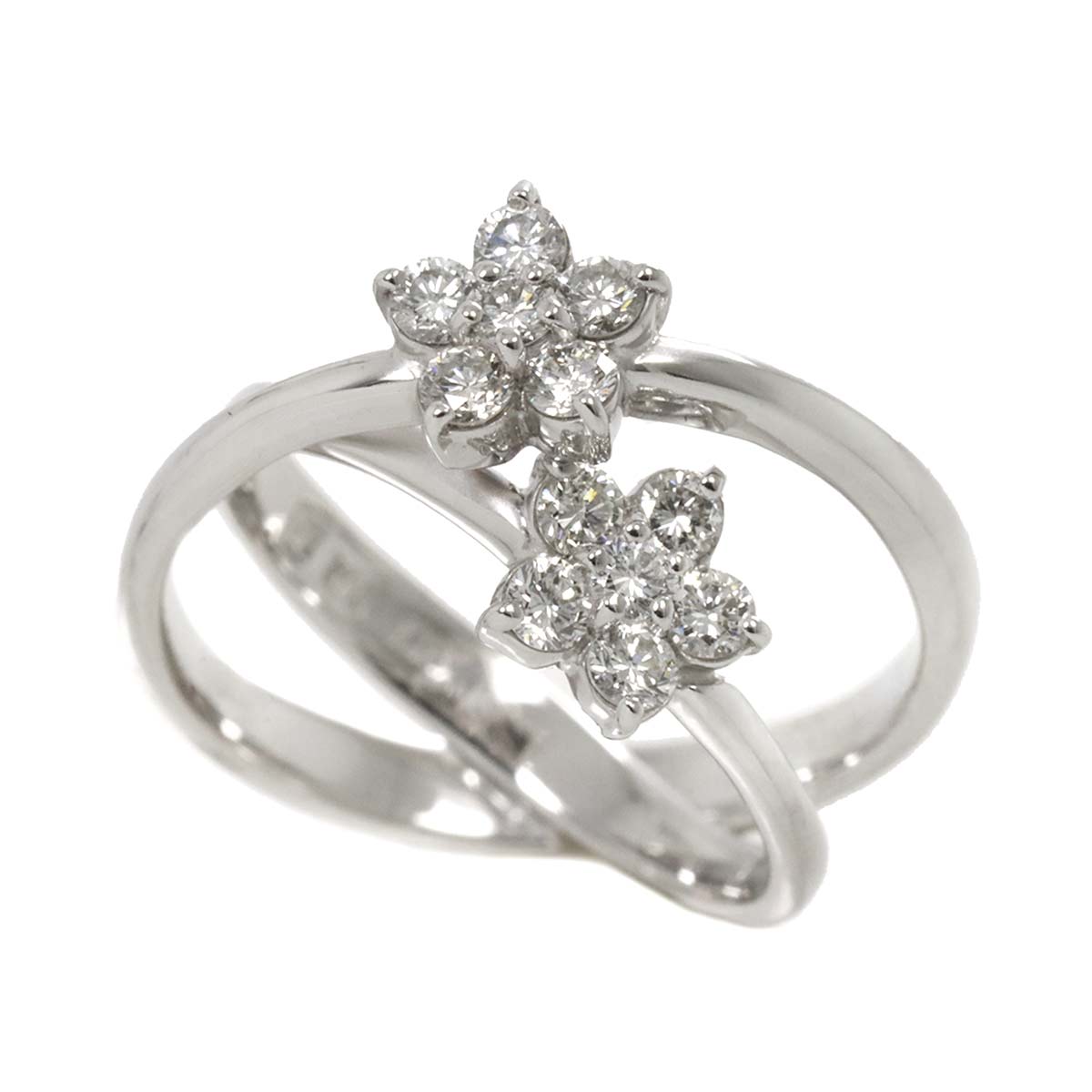 Diamond 0.41ct Ring 18K WG 750 Size4-4.5(US)