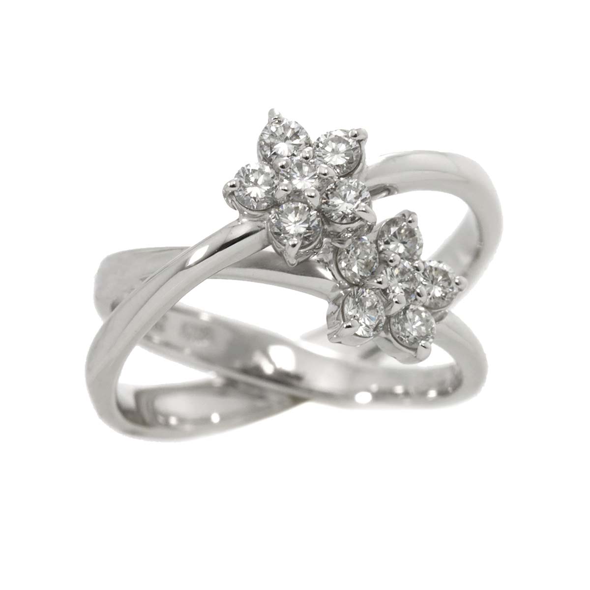 Diamond 0.41ct Ring 18K WG 750 Size4-4.5(US)
