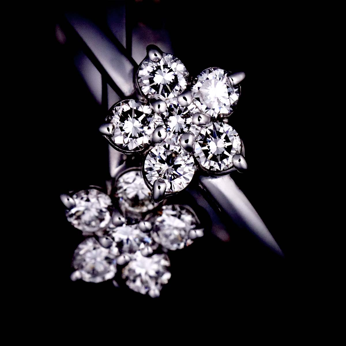 Diamond 0.41ct Ring 18K WG 750 Size4-4.5(US)