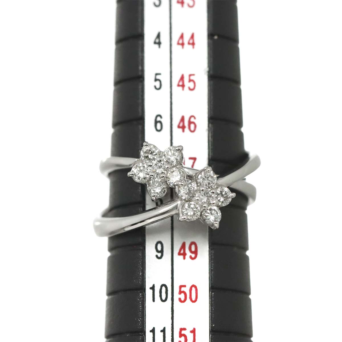 Diamond 0.41ct Ring 18K WG 750 Size4-4.5(US)