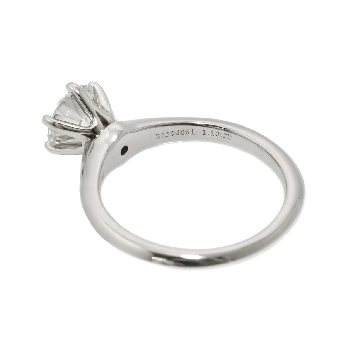 Solitaire Diamond 1.10ct I/VVS1/3EX Ring Pt Size5.75-6(US)