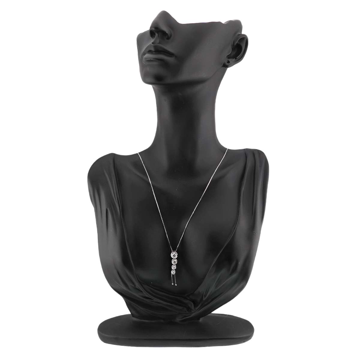Trilogy Diamond 0.51ct/0.55ct Necklace 18K WG 750 Pt