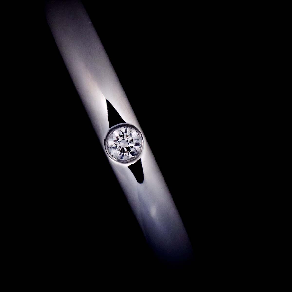 Stacking Band Ring Diamond 1P Platinum Size4.5(US)