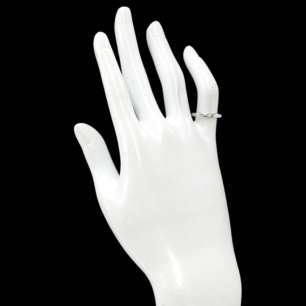 Stacking Band Ring Diamond 1P Platinum Size4.5(US)