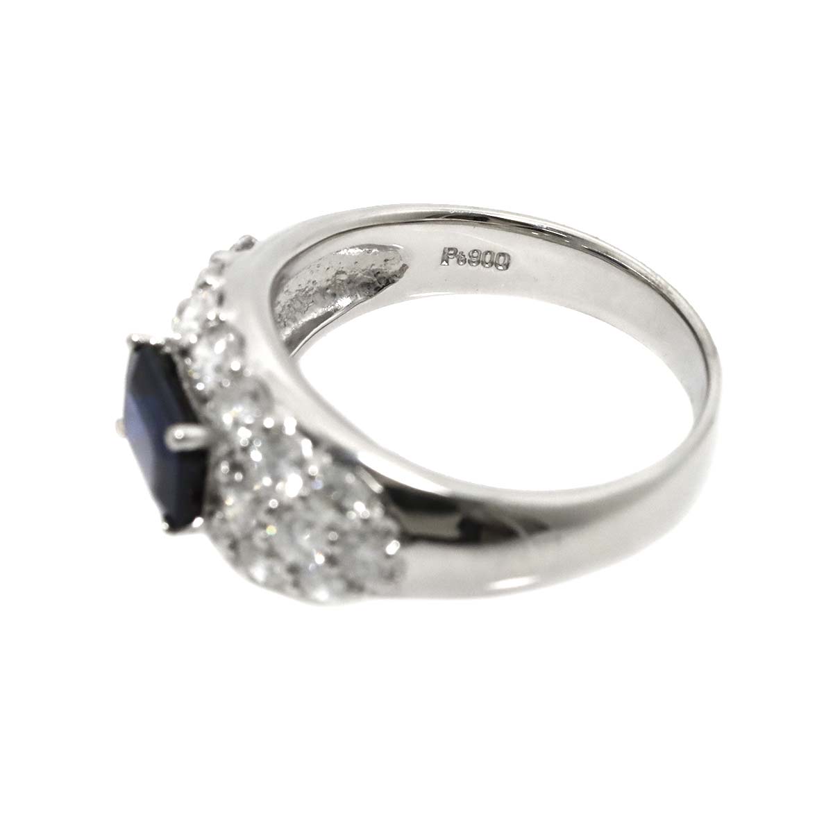 Sapphire 1.36ct Diamond 1.25ct Ring Pt Platinum size6(US)