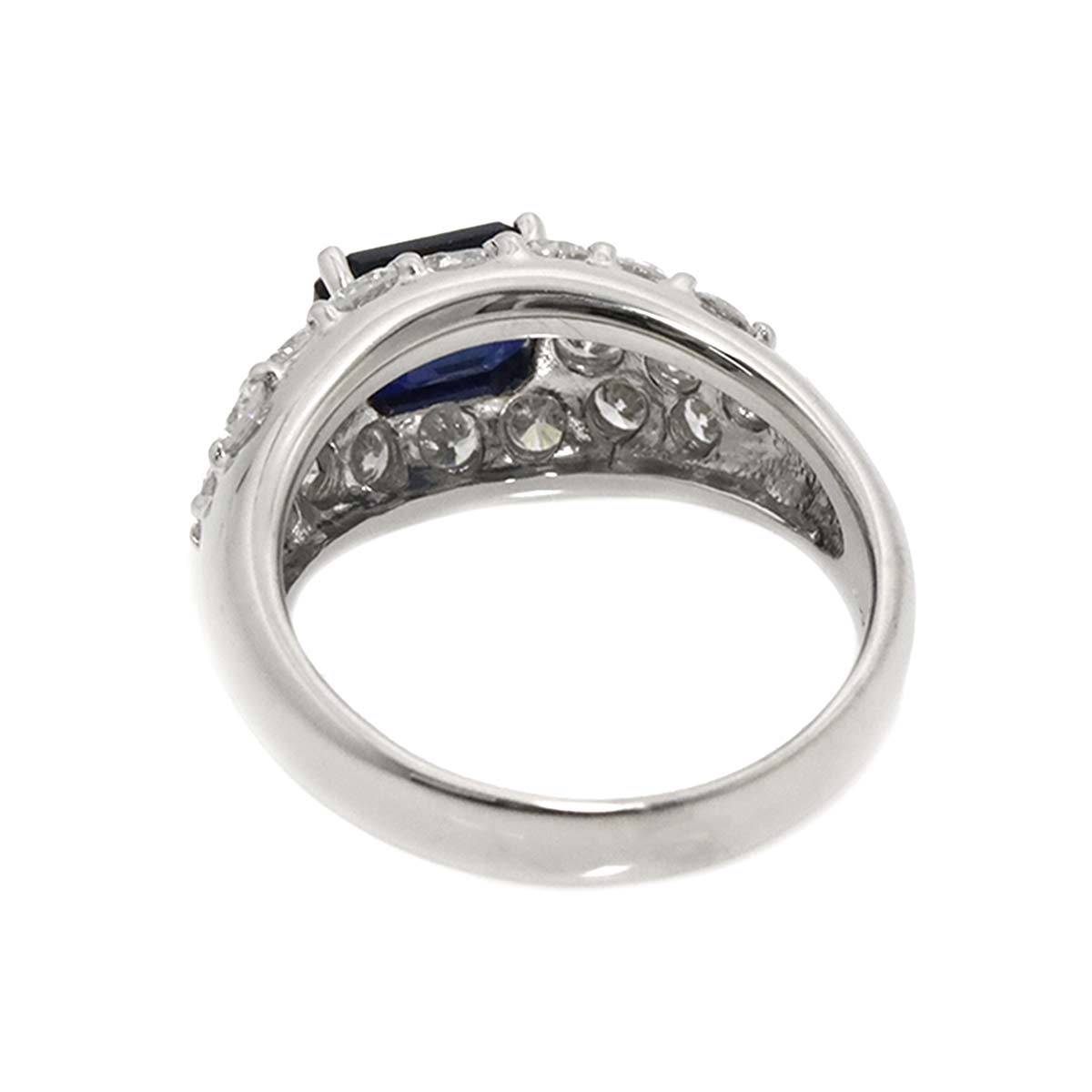 Sapphire 1.36ct Diamond 1.25ct Ring Pt Platinum size6(US)