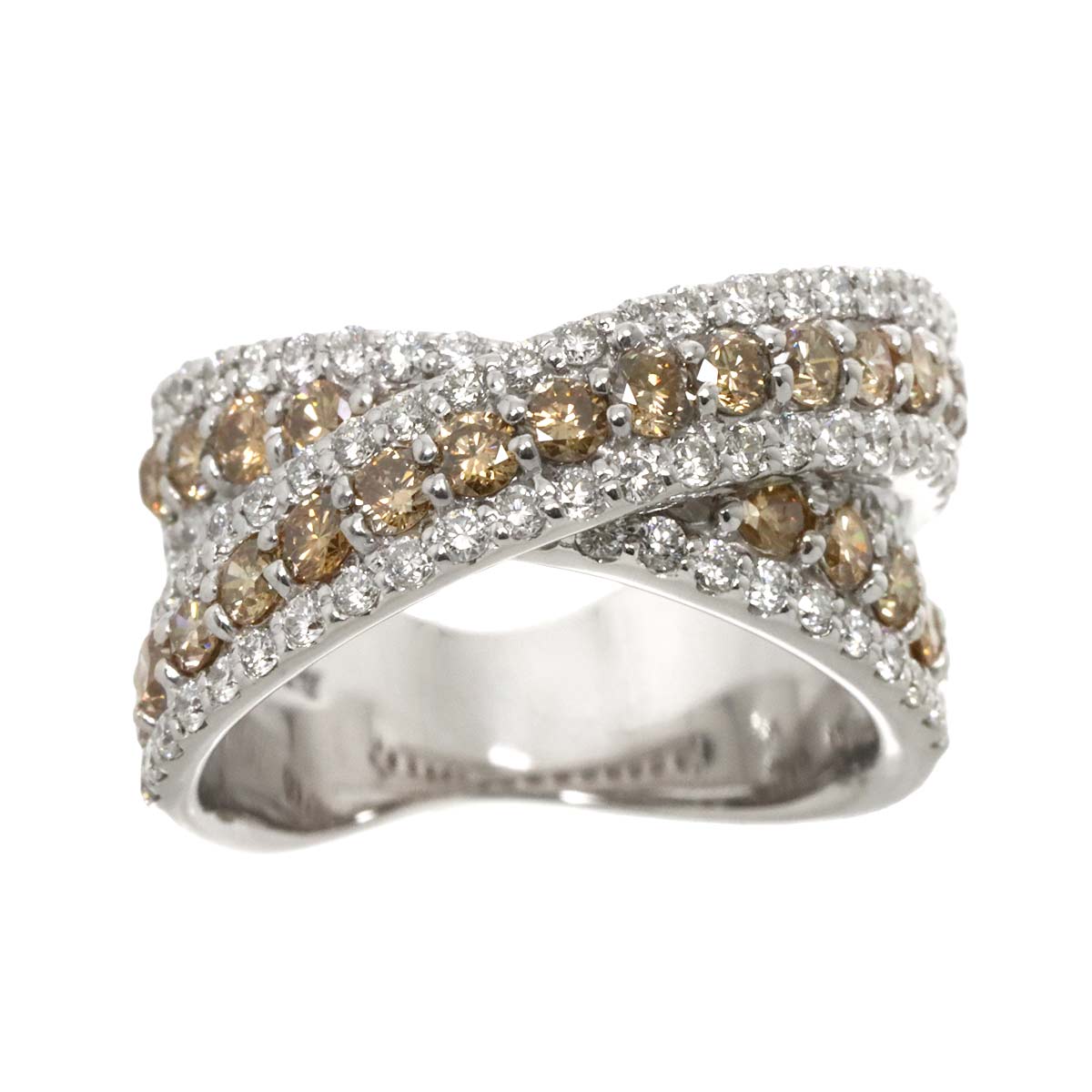 Diamond 1.73ct/1.03ct Ring 18K WG 750 Size6.25-6.5(US)