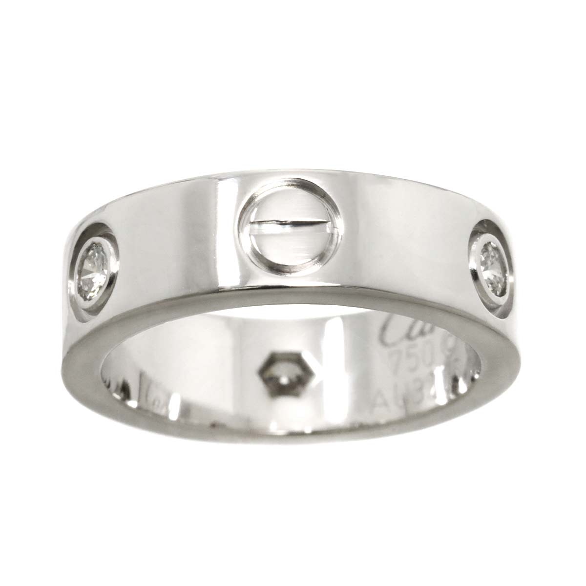 Love Ring Diamond 3P 18K White Gold 750 size48 4(US)