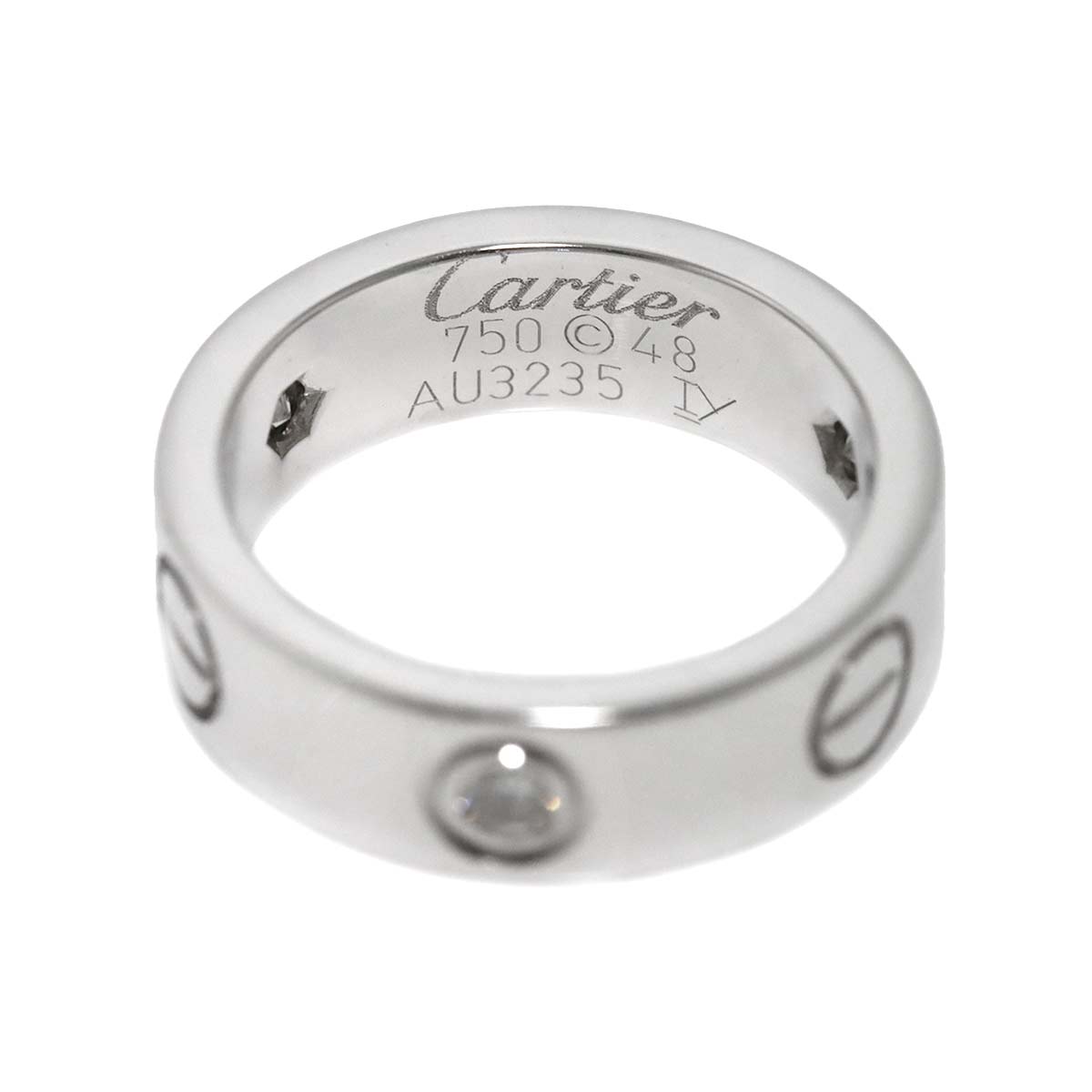 Love Ring Diamond 3P 18K White Gold 750 size48 4(US)