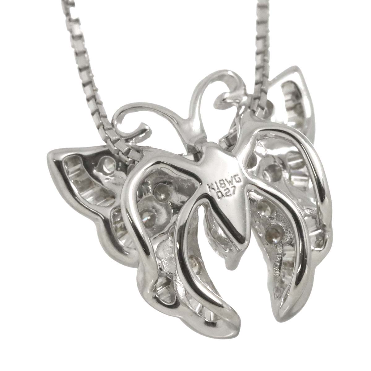 Diamond 0.27ct Necklace 18K WG White Gold 750