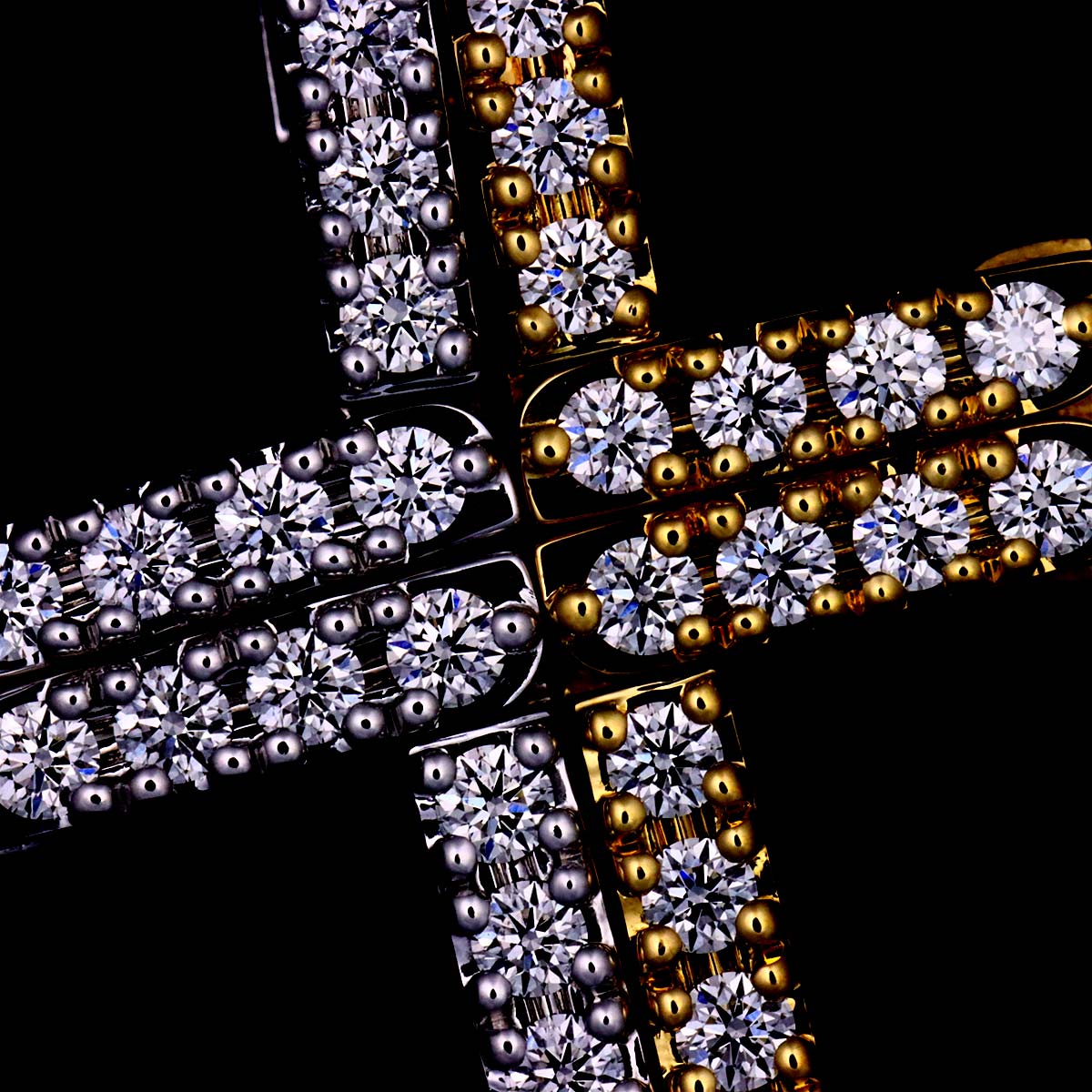 Diamond 0.22ct/0.22ct Necklace K18 WG YG 750
