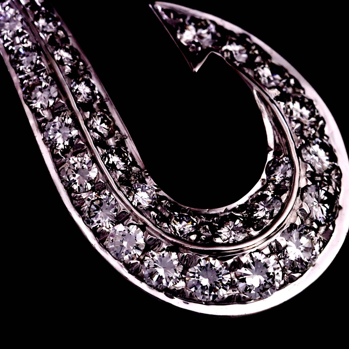 Diamond Necklace 18K White Gold 750