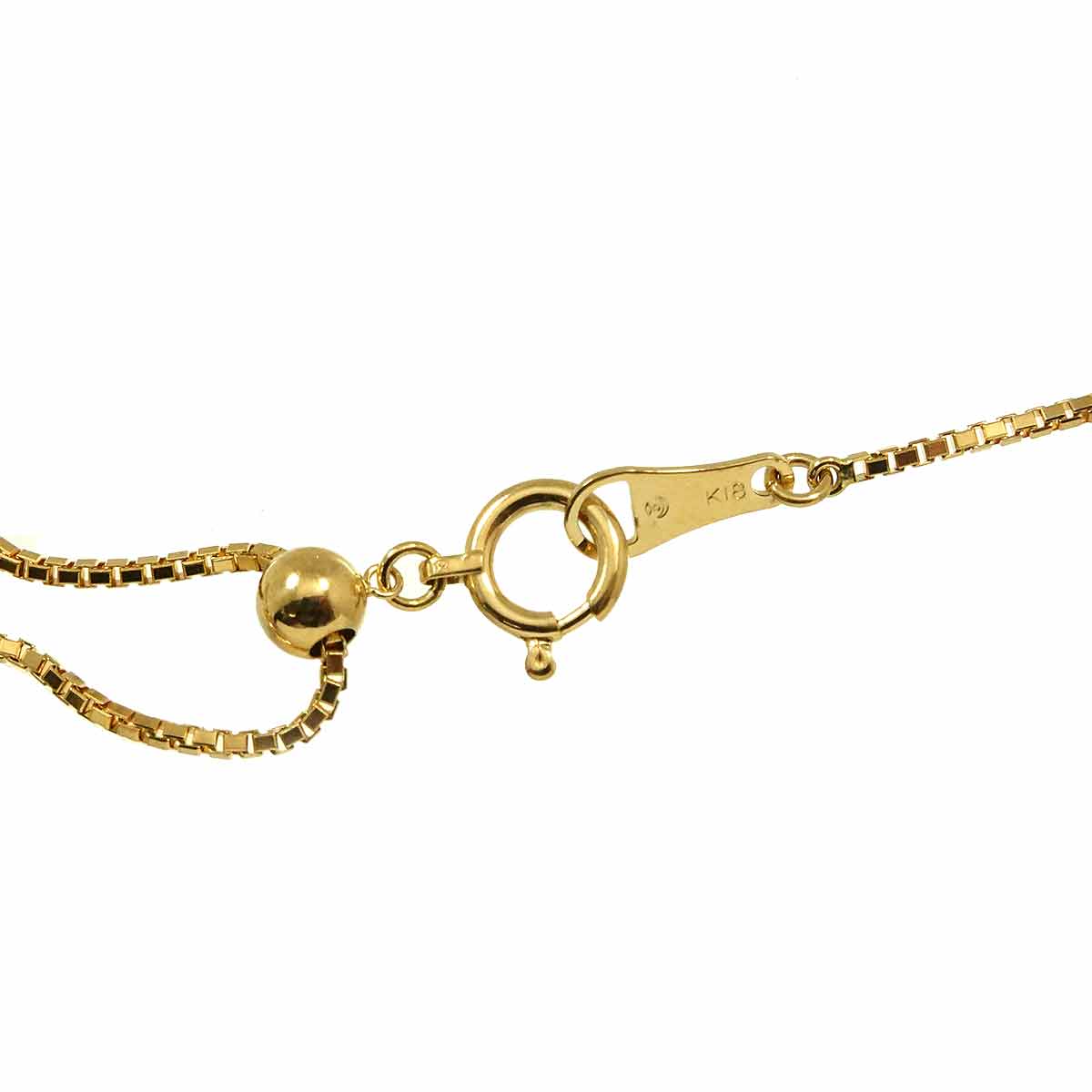 Peridot 3.07ct Diamond 0.17ct Mother of Pearl Necklace 18K YG