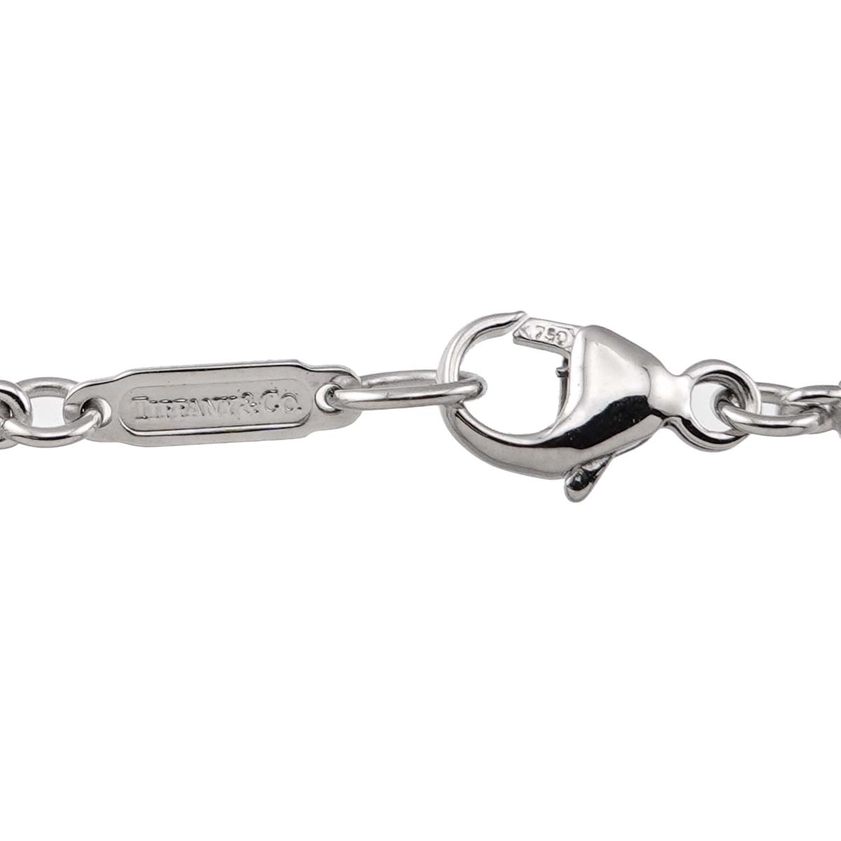 Feather Necklace 18K White Gold 750