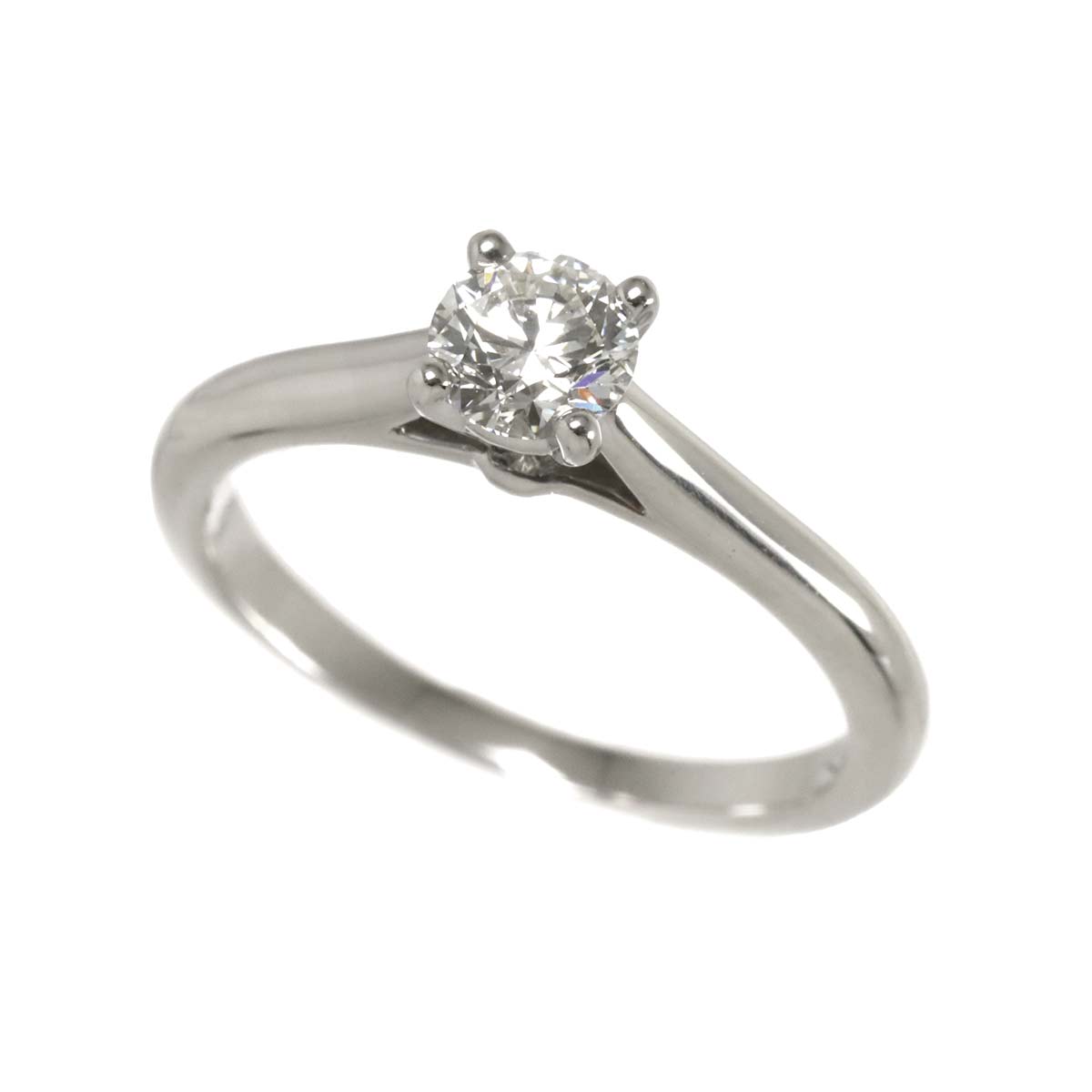 Diamond 0.37ct H/VVS2/EX Ring Pt Size48 4.5(US)