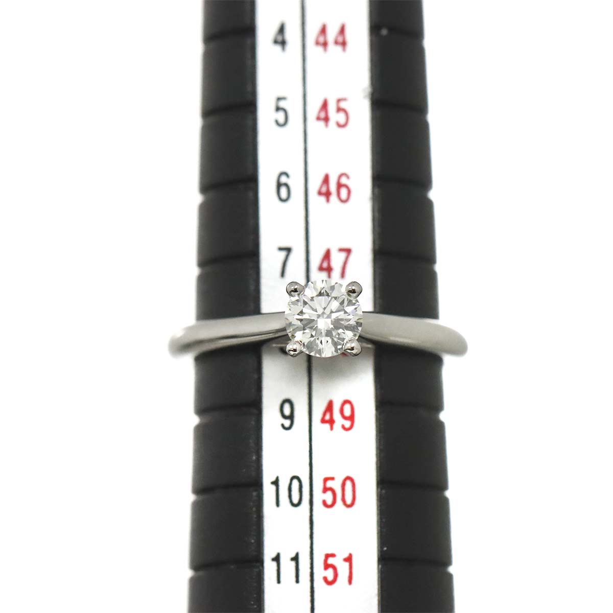 Diamond 0.37ct H/VVS2/EX Ring Pt Size48 4.5(US)