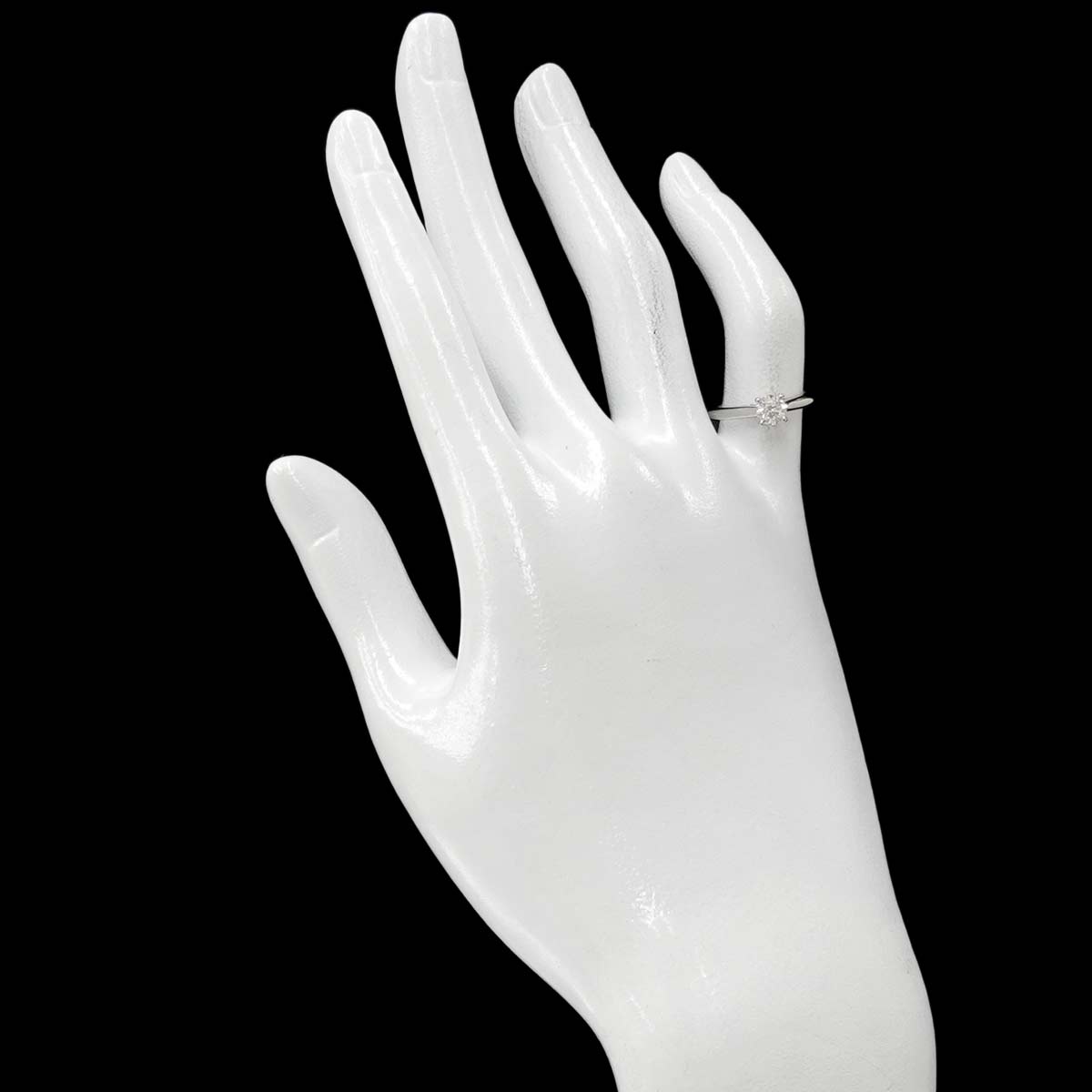 Diamond 0.37ct H/VVS2/EX Ring Pt Size48 4.5(US)