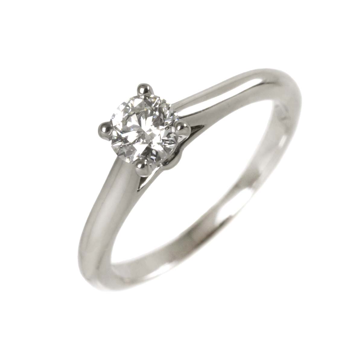 Diamond 0.37ct H/VVS2/EX Ring Pt Size48 4.5(US)