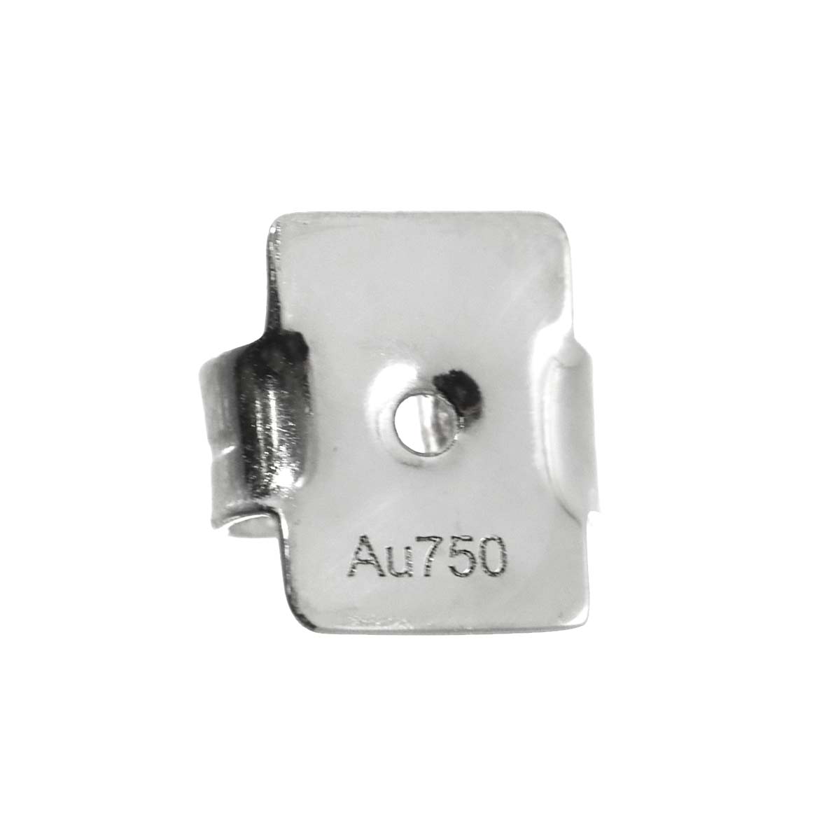 Logo Diamond Earrings Pierced 18K White Gold 750