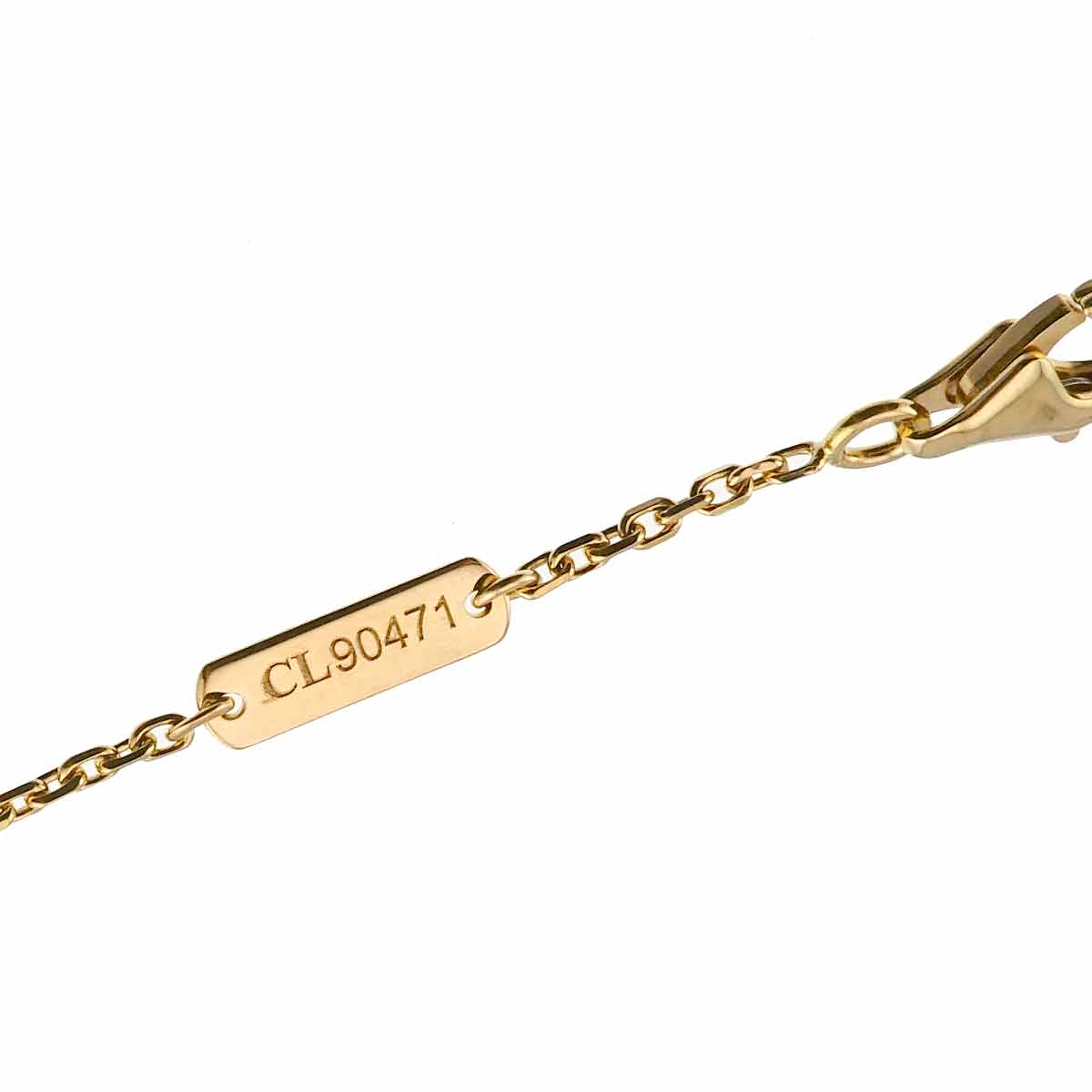 Vintage Alhambra MotherofPearl MOP Necklace 18K YG 750