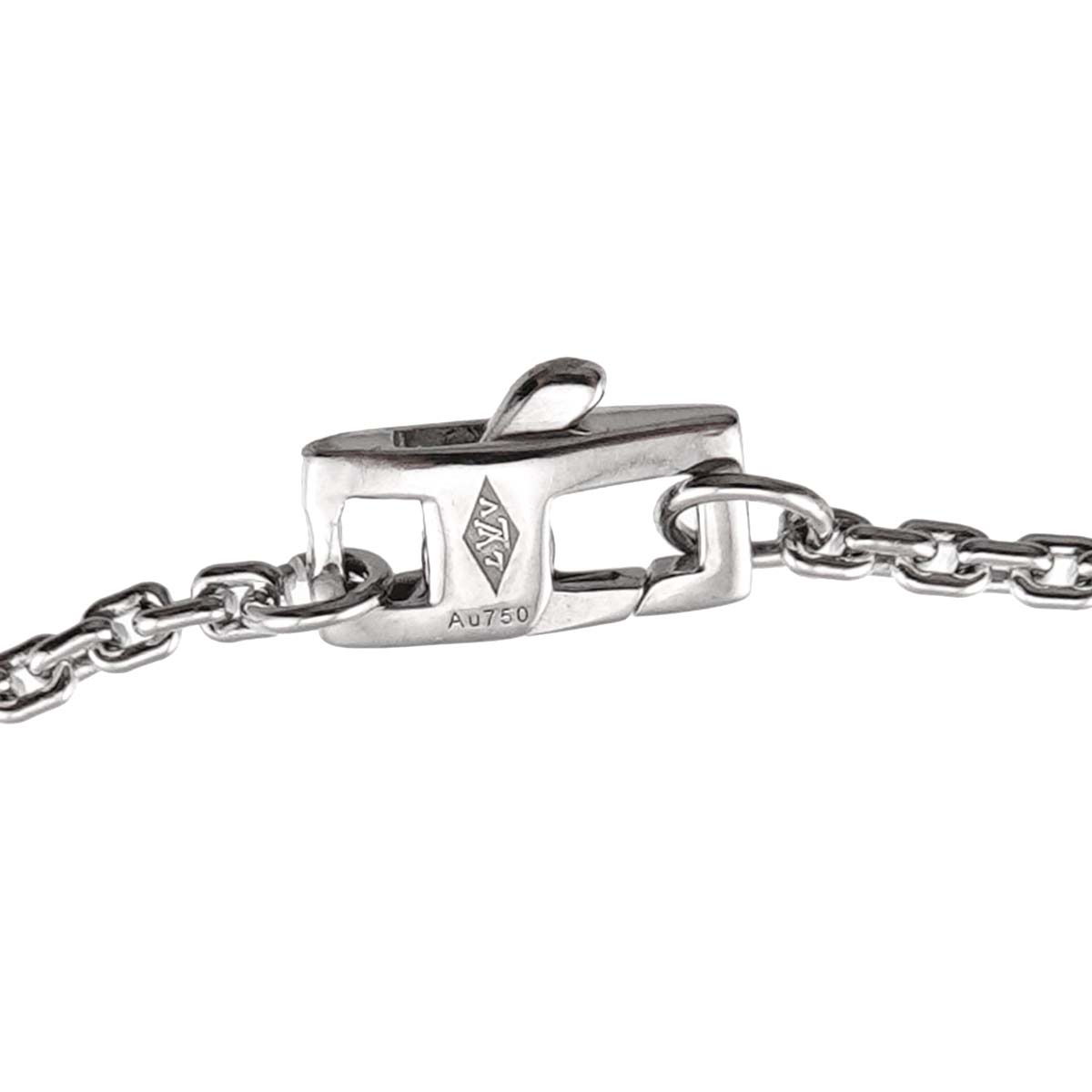 Pendentif Sapphire Diamond Necklace 18K WG 750