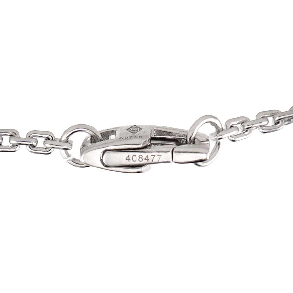 Pendentif Sapphire Diamond Necklace 18K WG 750