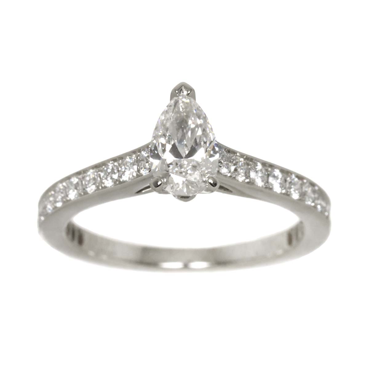 Diamond 0.50ct F/VS2/EX Ring Pt Platinum Size4-4.5(US)