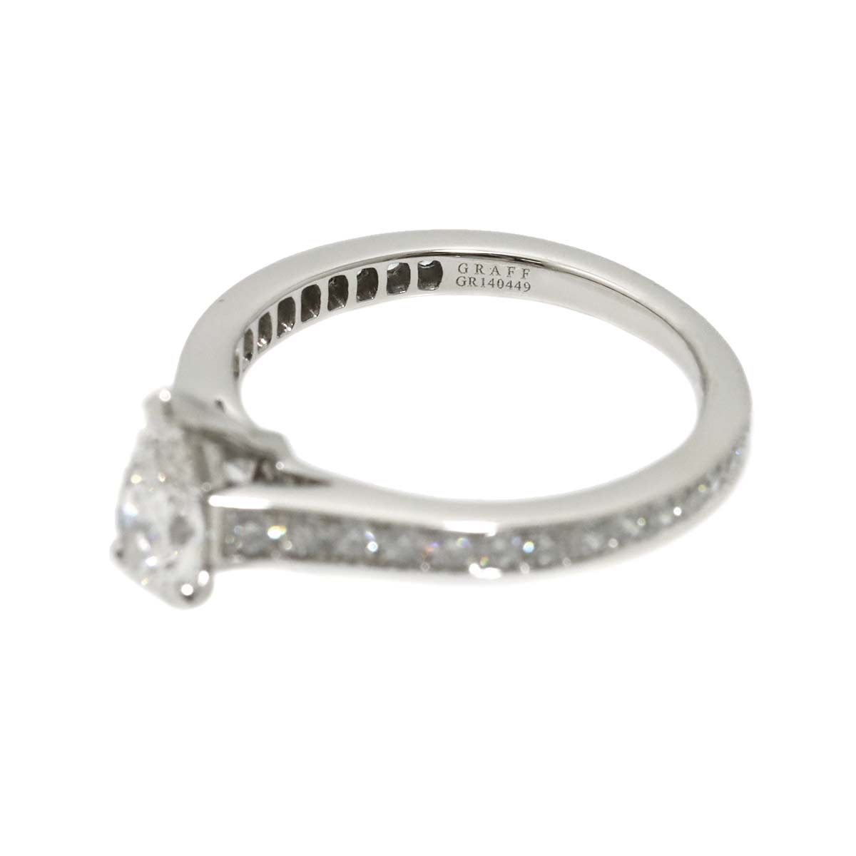 Diamond 0.50ct F/VS2/EX Ring Pt Platinum Size4-4.5(US)